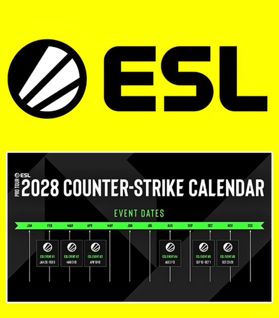 ESL公布2028年CS赛事日历：全年暂定六场