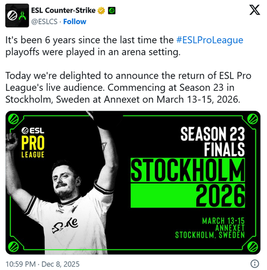时隔六年：EPL S23淘汰赛阶段将重回场馆进行